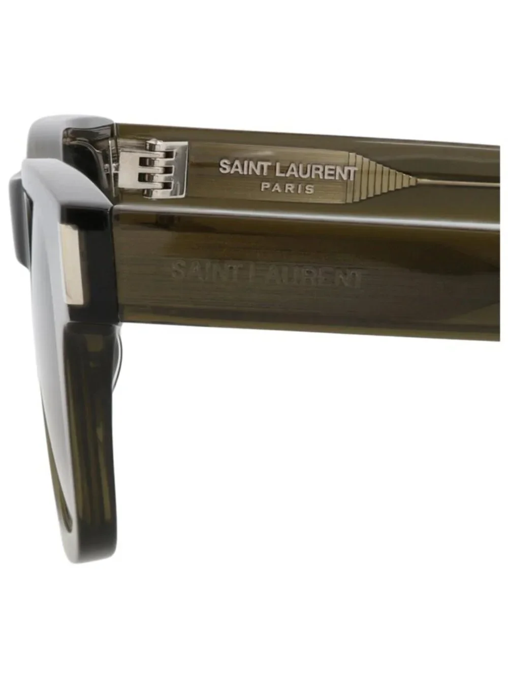 New Saint Laurent Women's Sunglasses Square Rectangle Acetate Frame Unisex Green